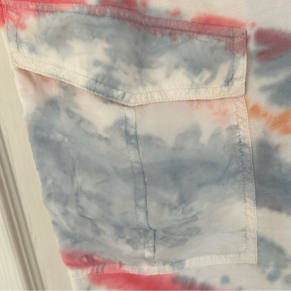 Young Fabulous & Broke Tie Dye Joggers Athleisure Boho Hippie Pink Blue Size Med - Picture 3 of 15